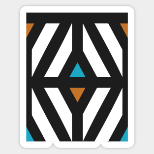 Futuristic pyramid shapes tile Sticker